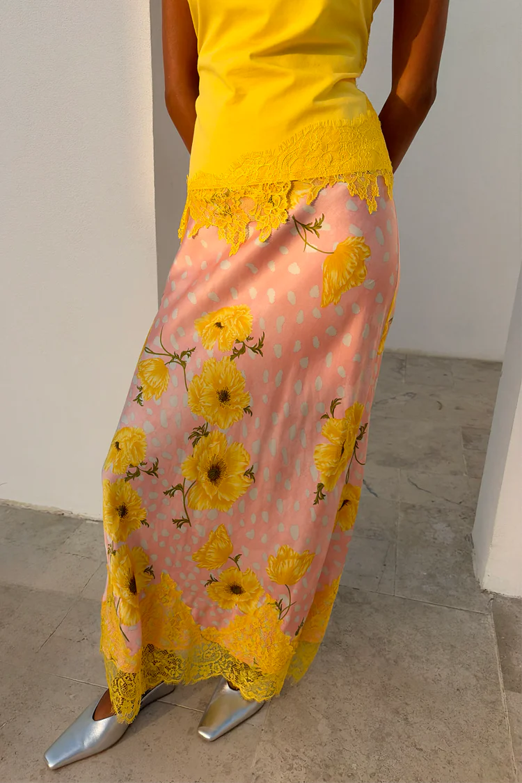 Pink Fawn Poppy Midi Maeva Skirt - Image 5