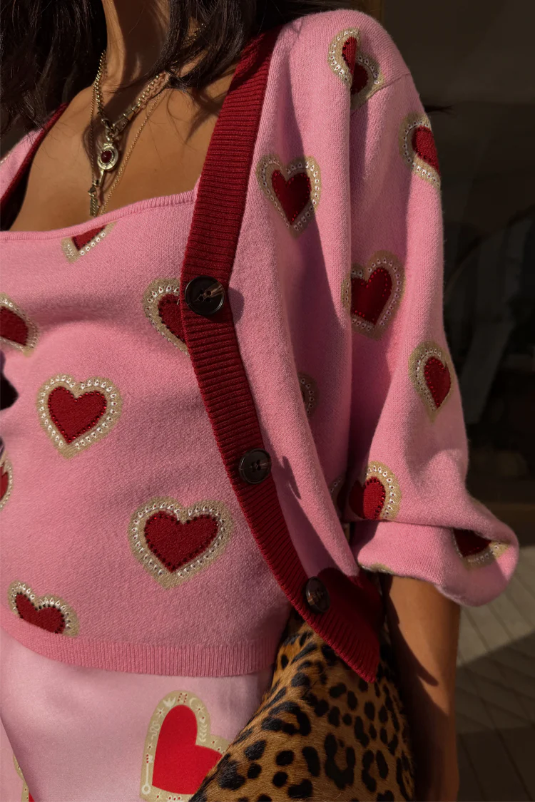 Pink Hearts Knit Tank - Image 3