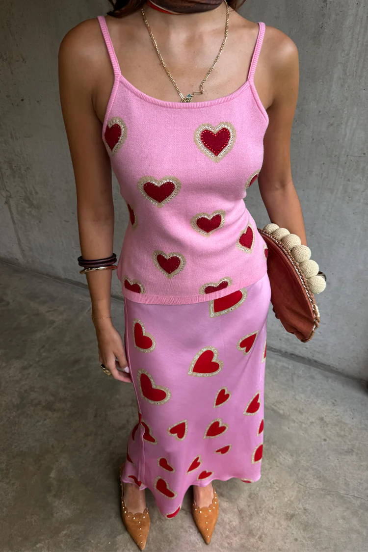 Pink Hearts Knit Tank - Image 8