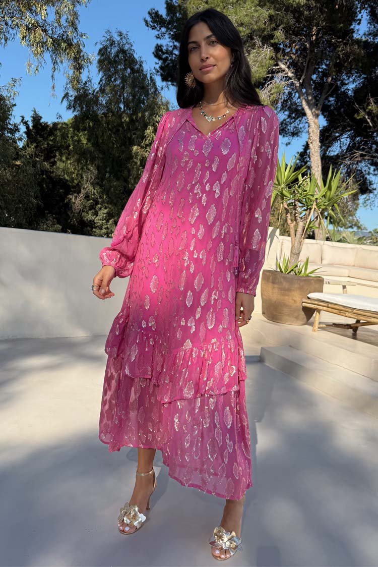 Pink Jacquard Harmony Dress - Image 4