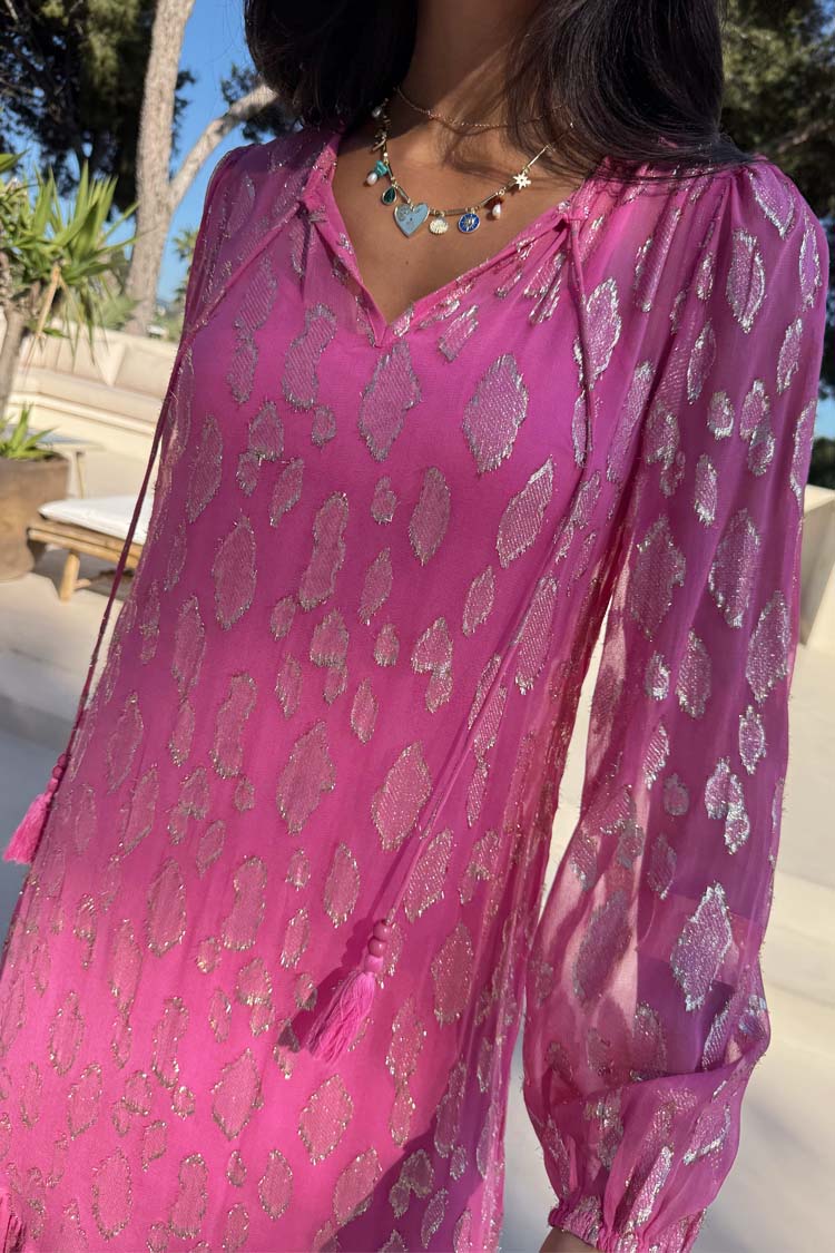 Pink Jacquard Harmony Dress - Image 5
