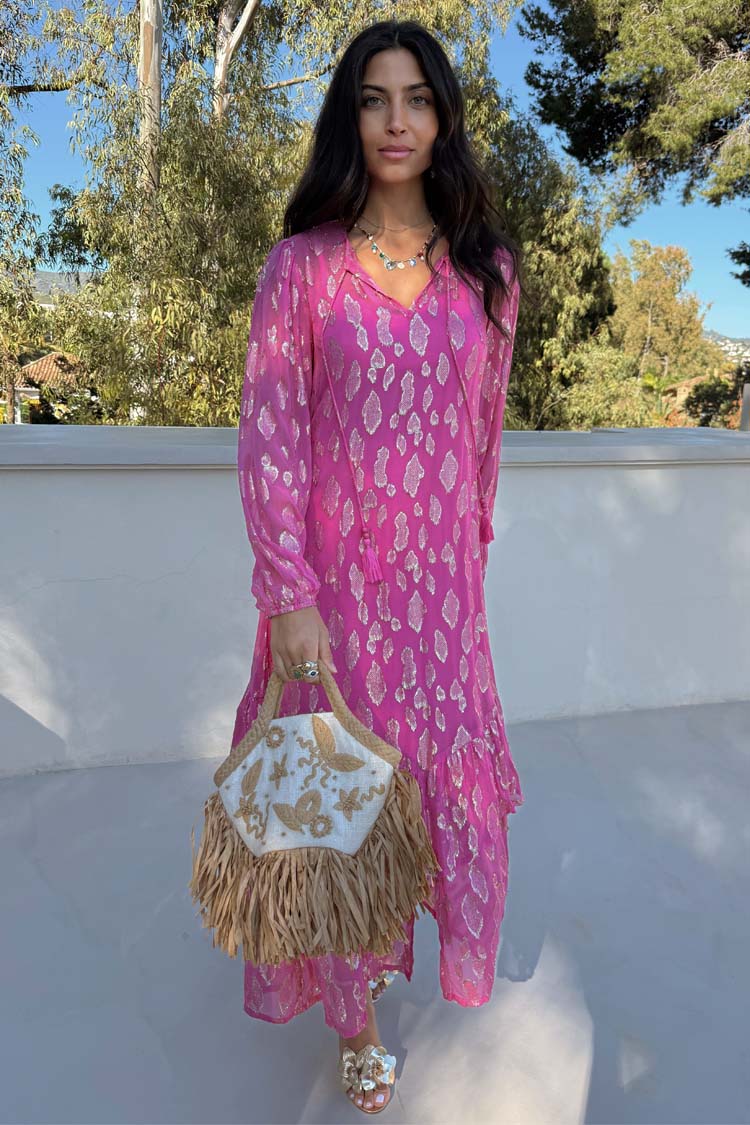 Pink Jacquard Harmony Dress - Image 7