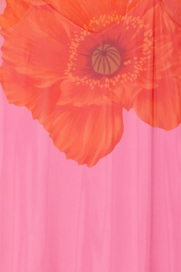 Pink Poppy Sleeveless Mesh Dress - Image 14