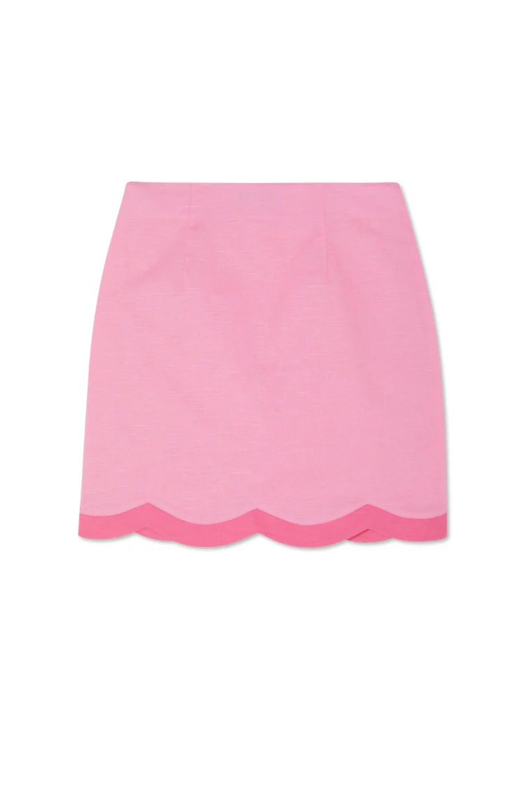 Pink Scallop Mini Jaspre Skirt - Image 10