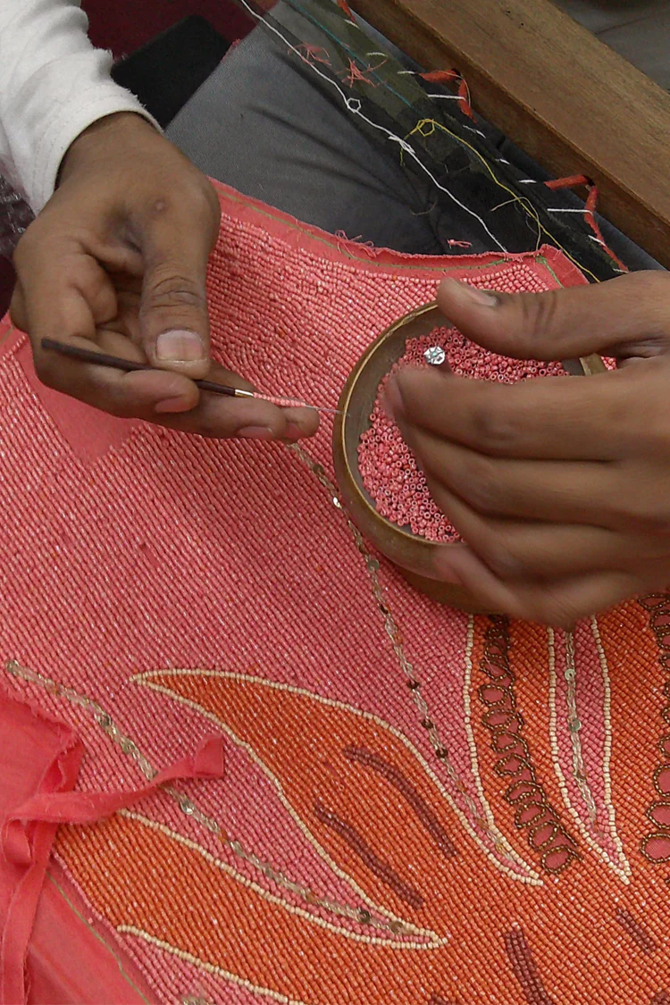 Pink Sol Beaded Wrap Skirt - Image 7