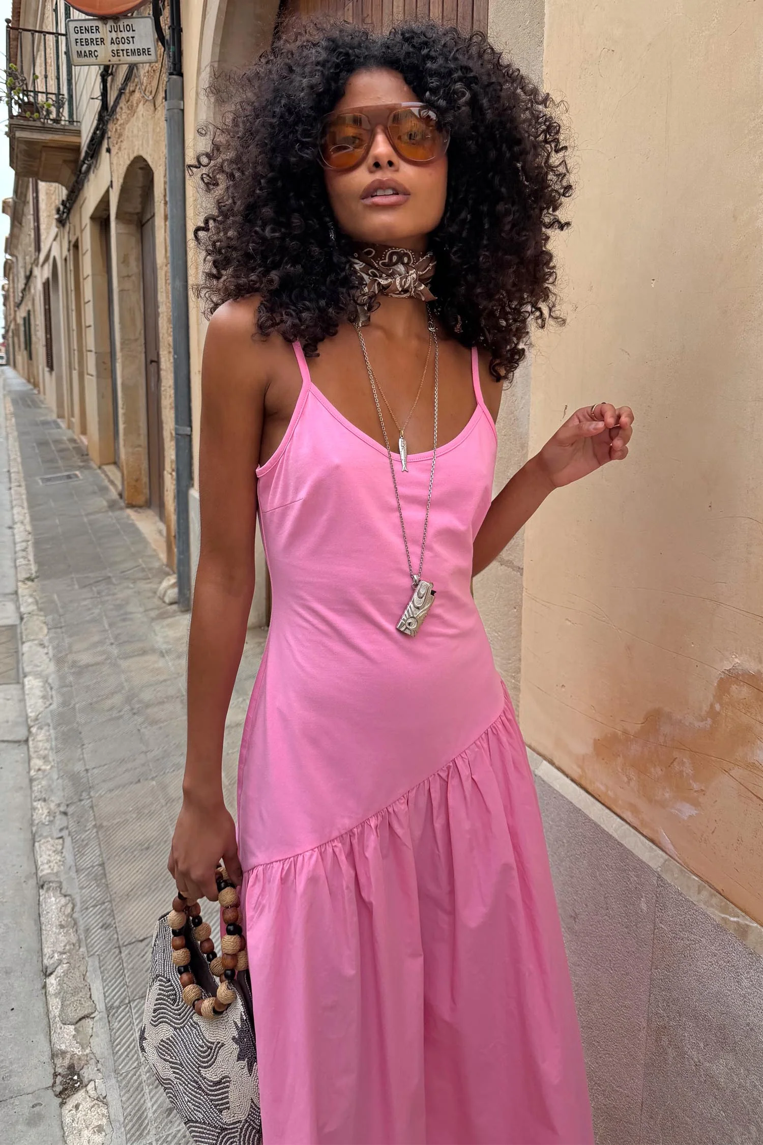 Pink Strappy Nova Dress - Image 5