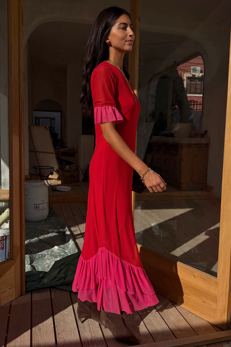 Red and Pink Katie Dress - Image 2