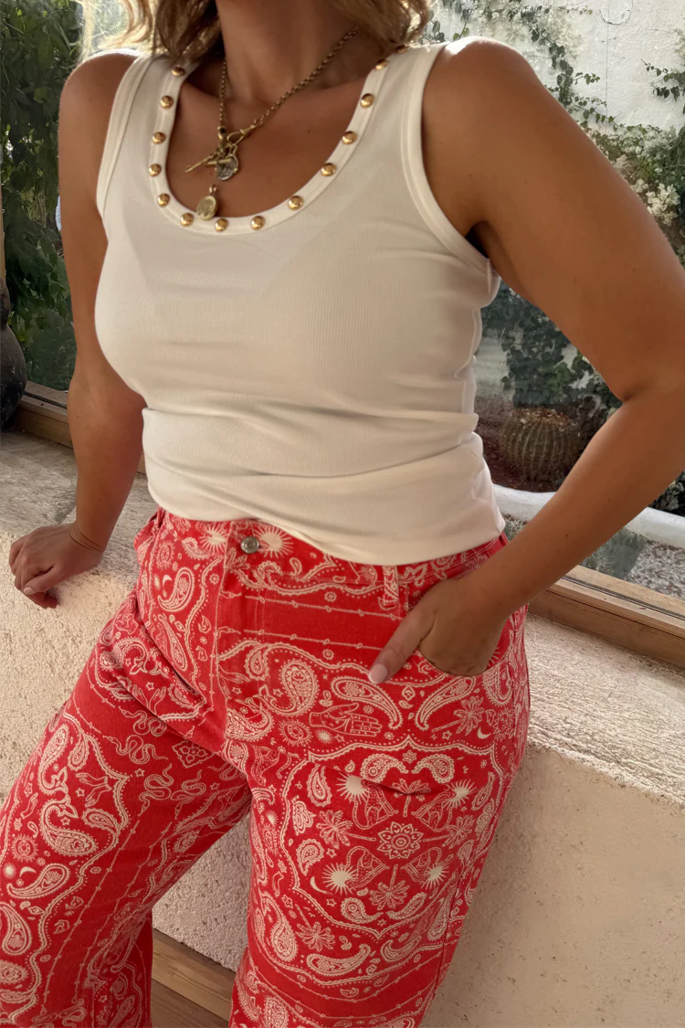 Red Bandana Jeans - Image 4