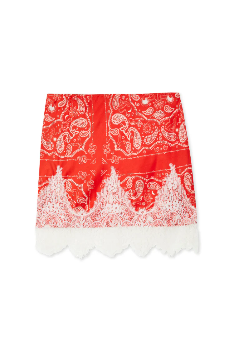Red Bandana Lace Maeva Skirt - Image 9