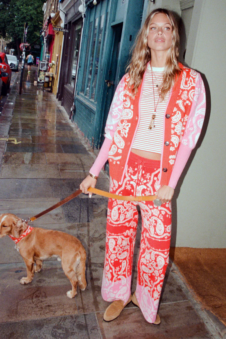 Red Bandana Martha Cardigan - Image 3