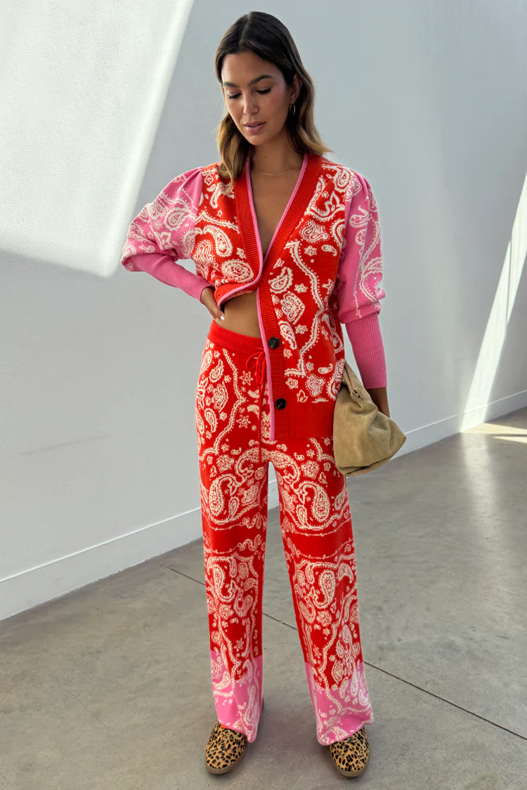 Red Bandana Martha Cardigan - Image 6