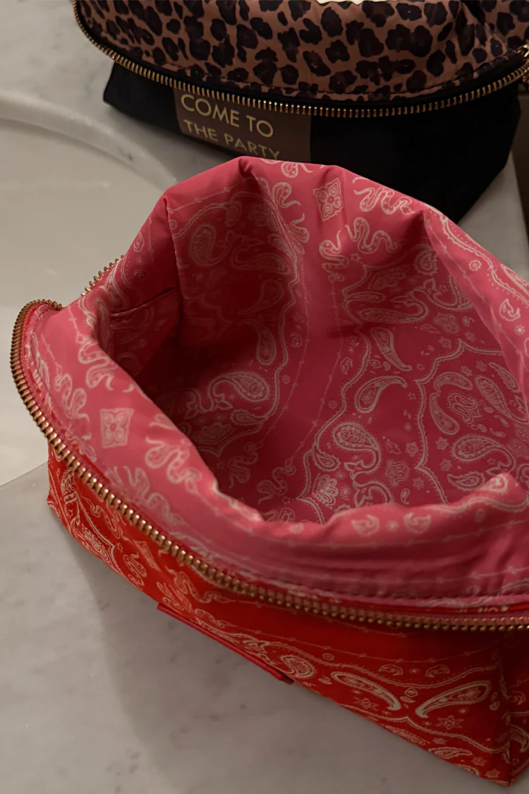 Red Bandana Reversible Make Up Bag - Image 10