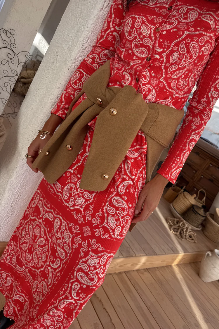 Red Bandana Rib Dorris Skirt - Image 9