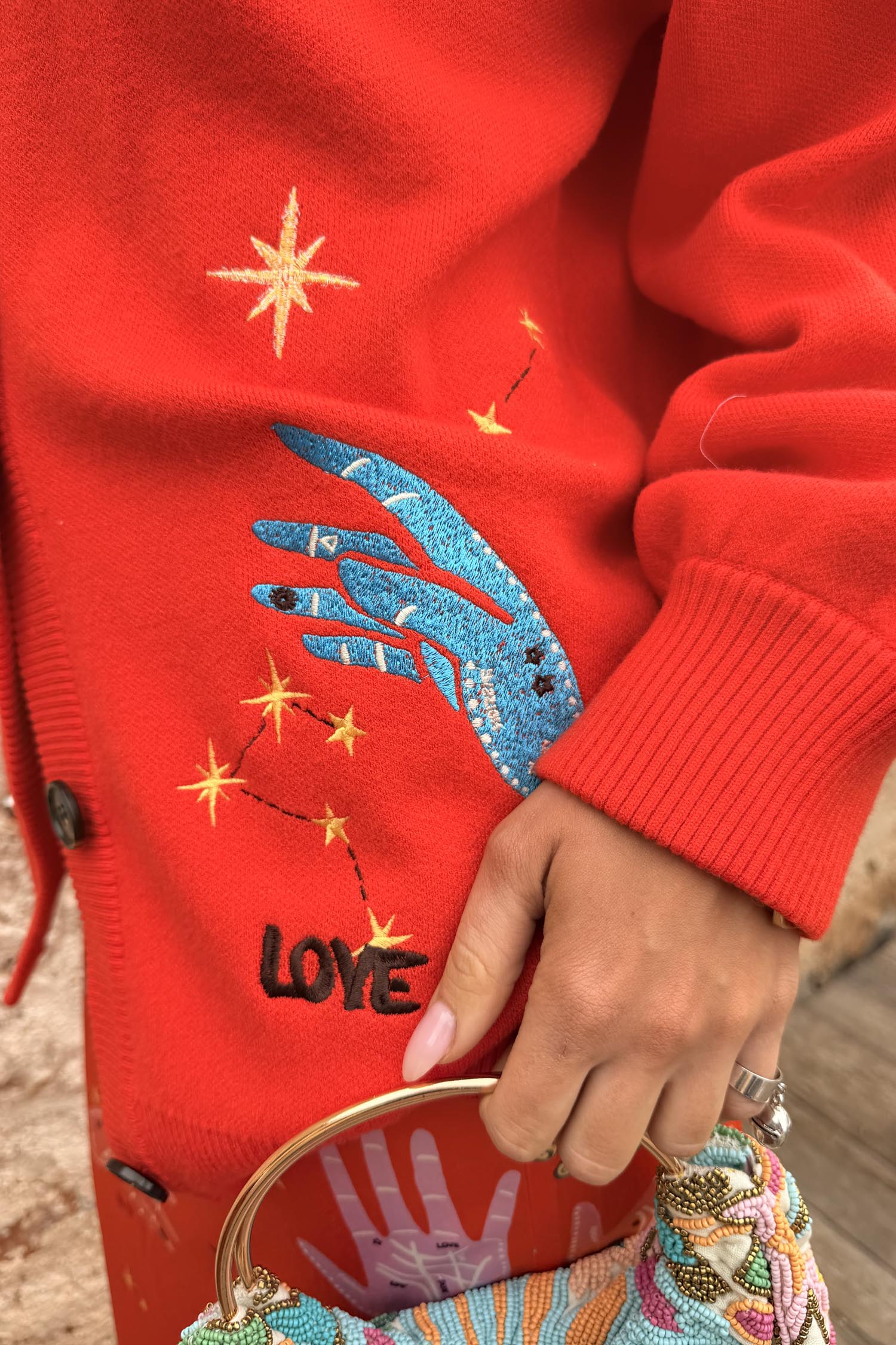 Red Celestial Cardigan - Image 6