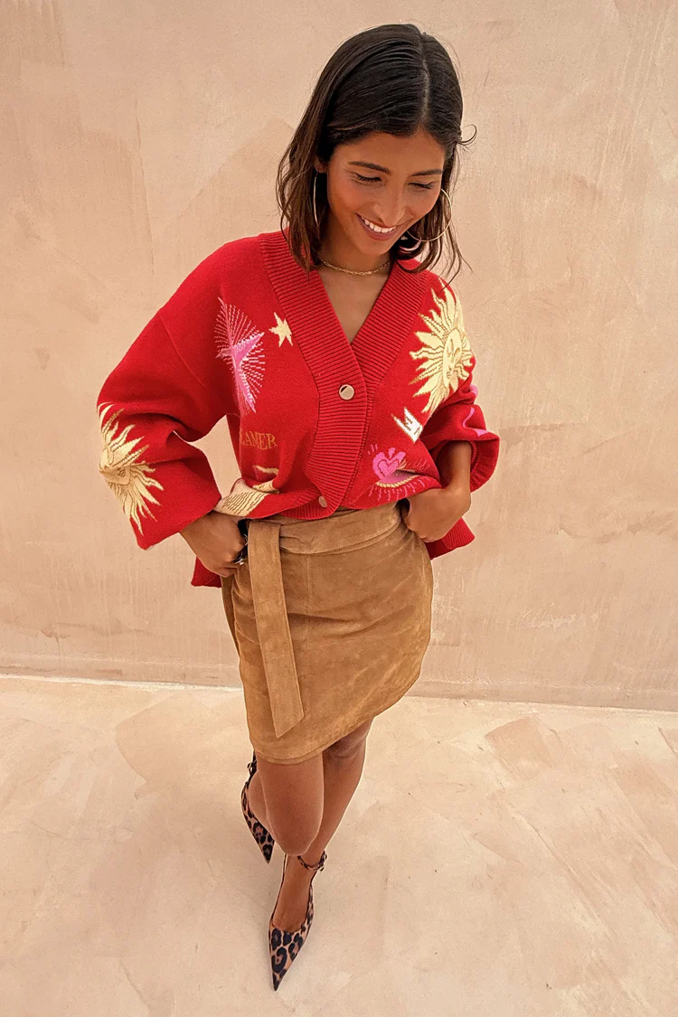 Red Mystical Cardigan - Image 11