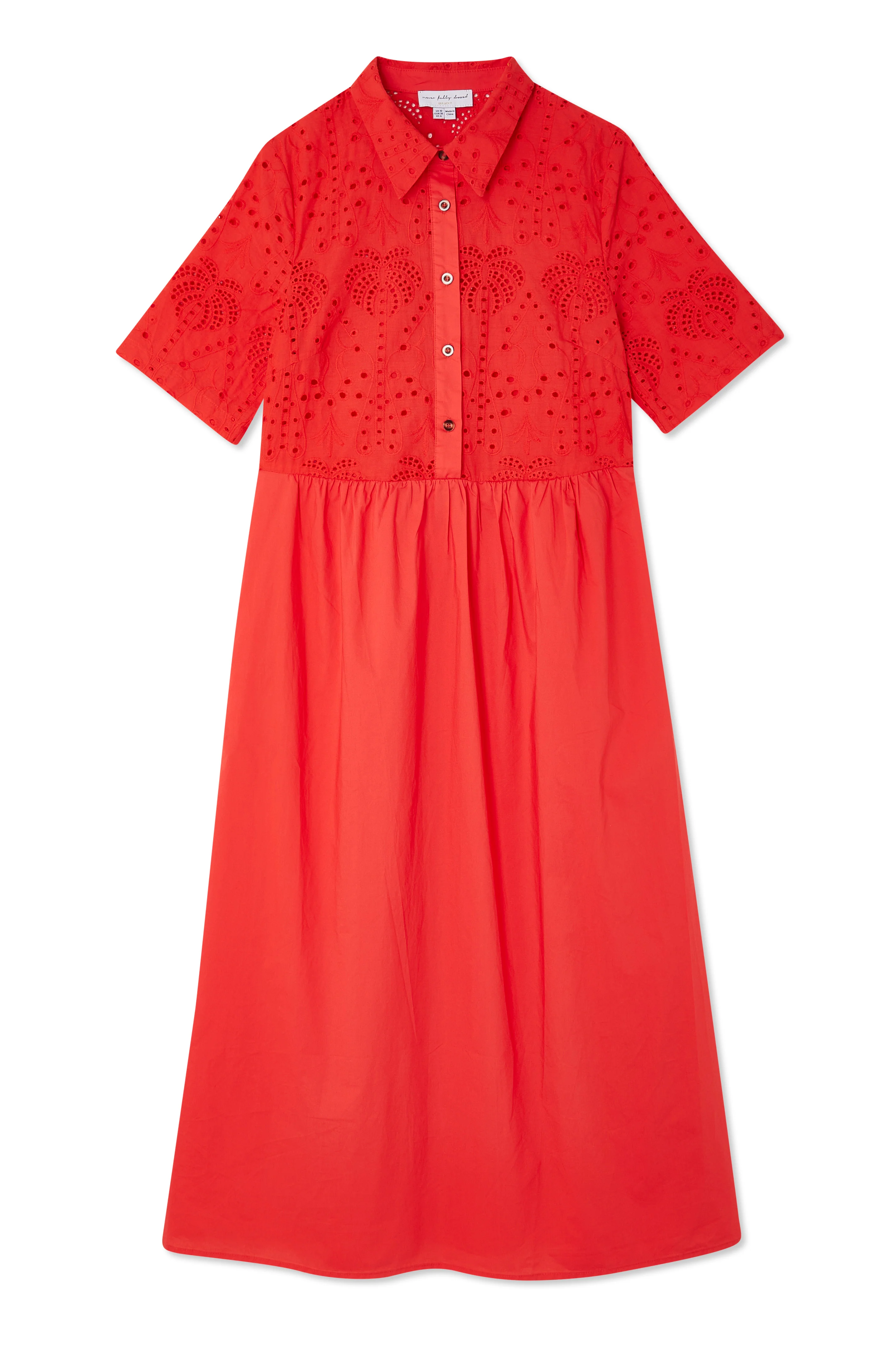 Red Palm Broderie Hayley Dress - Image 7