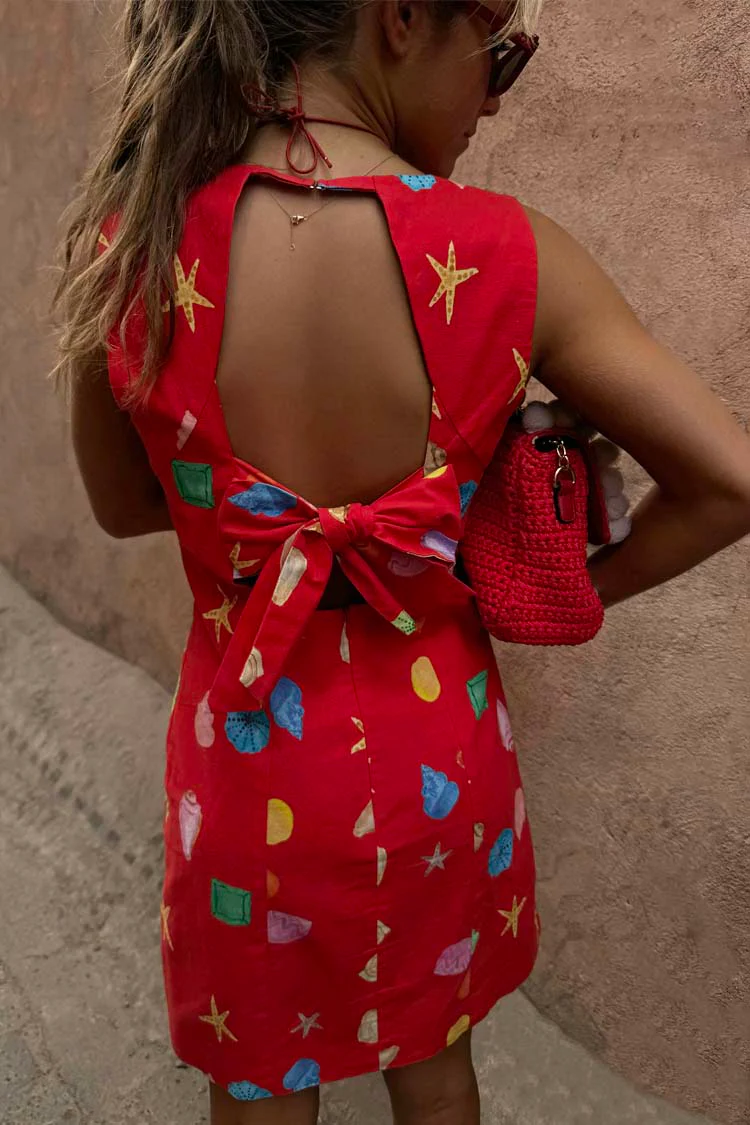 Red Shell Ioana Mini Dress - Image 4