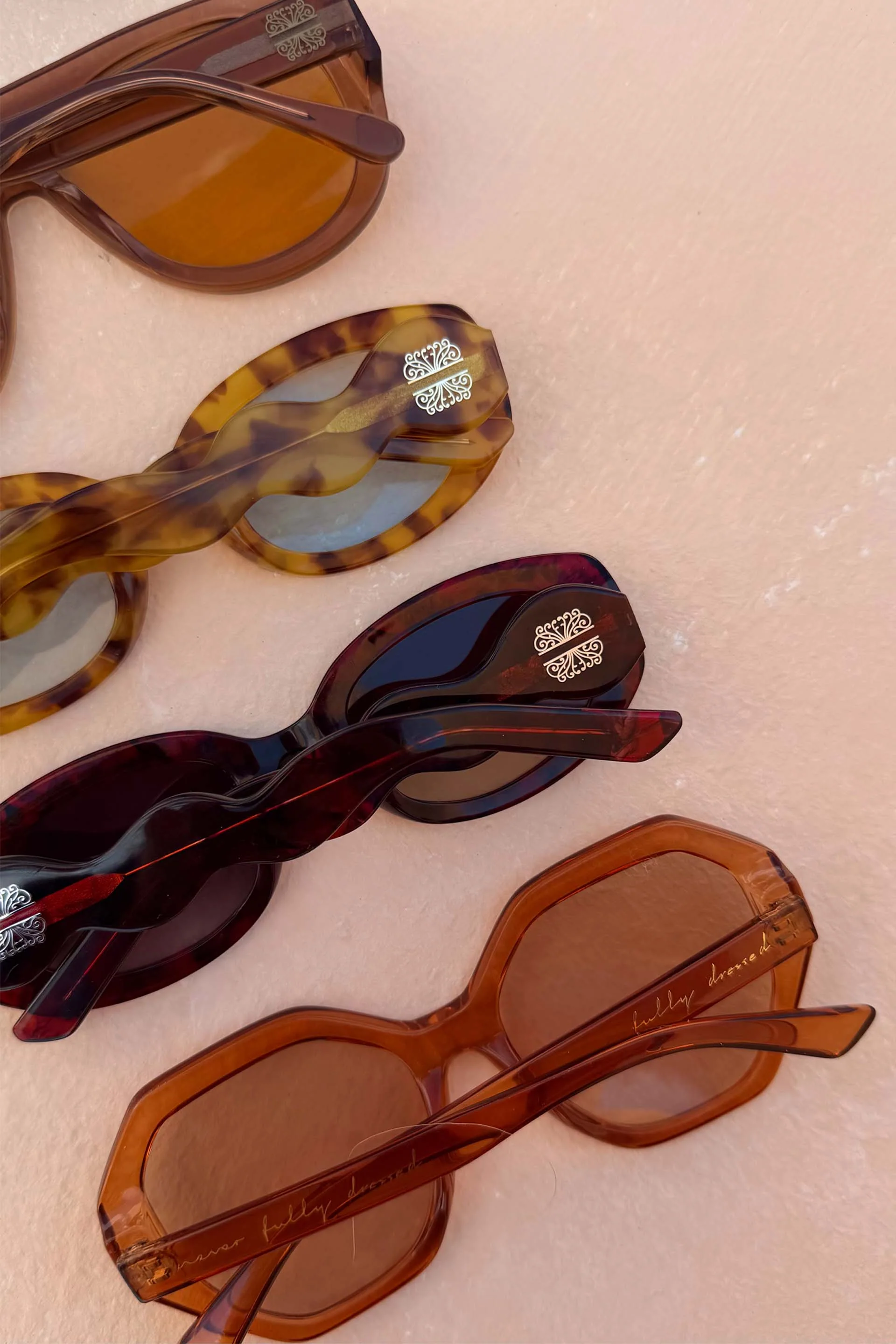 Red Wiggle Arm Acetate Sunglasses - Image 6