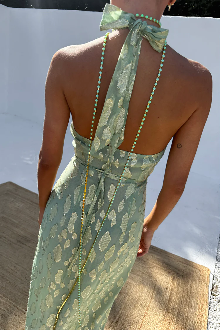 Sage Freya Jacquard Maxi Dress Petite - Image 4