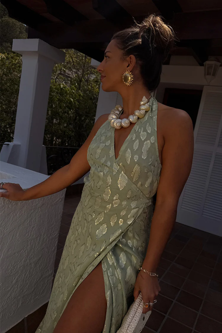 Sage Freya Jacquard Maxi Dress Petite - Image 6