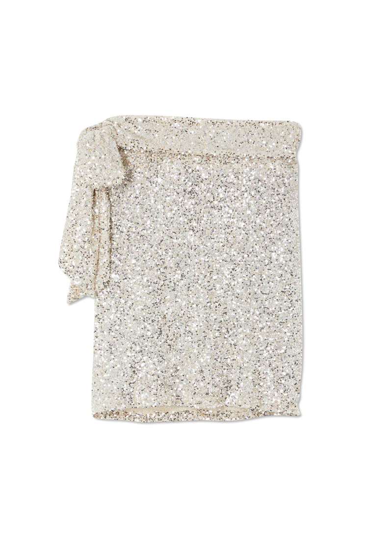 Silver Sequin Mini Jaspre Skirt - Image 8