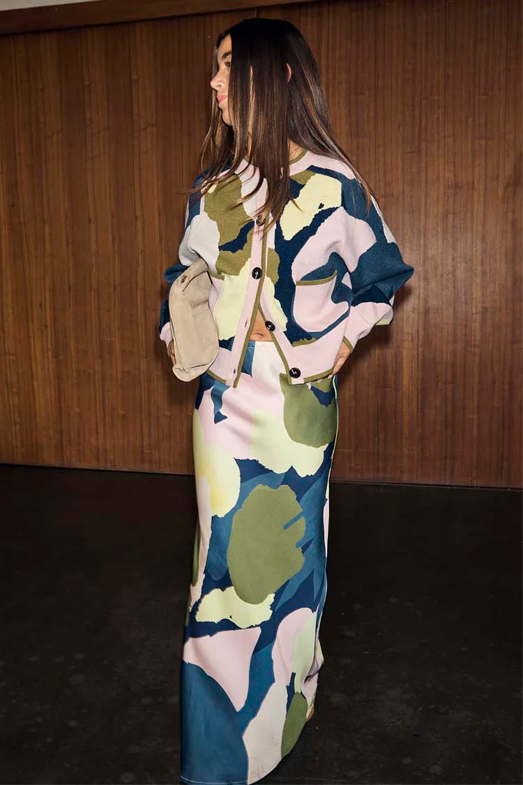 Teal Mara Abstract Cheryl Cardigan - Image 9