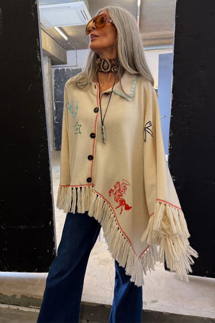 Western Knitted Cape - Image 12