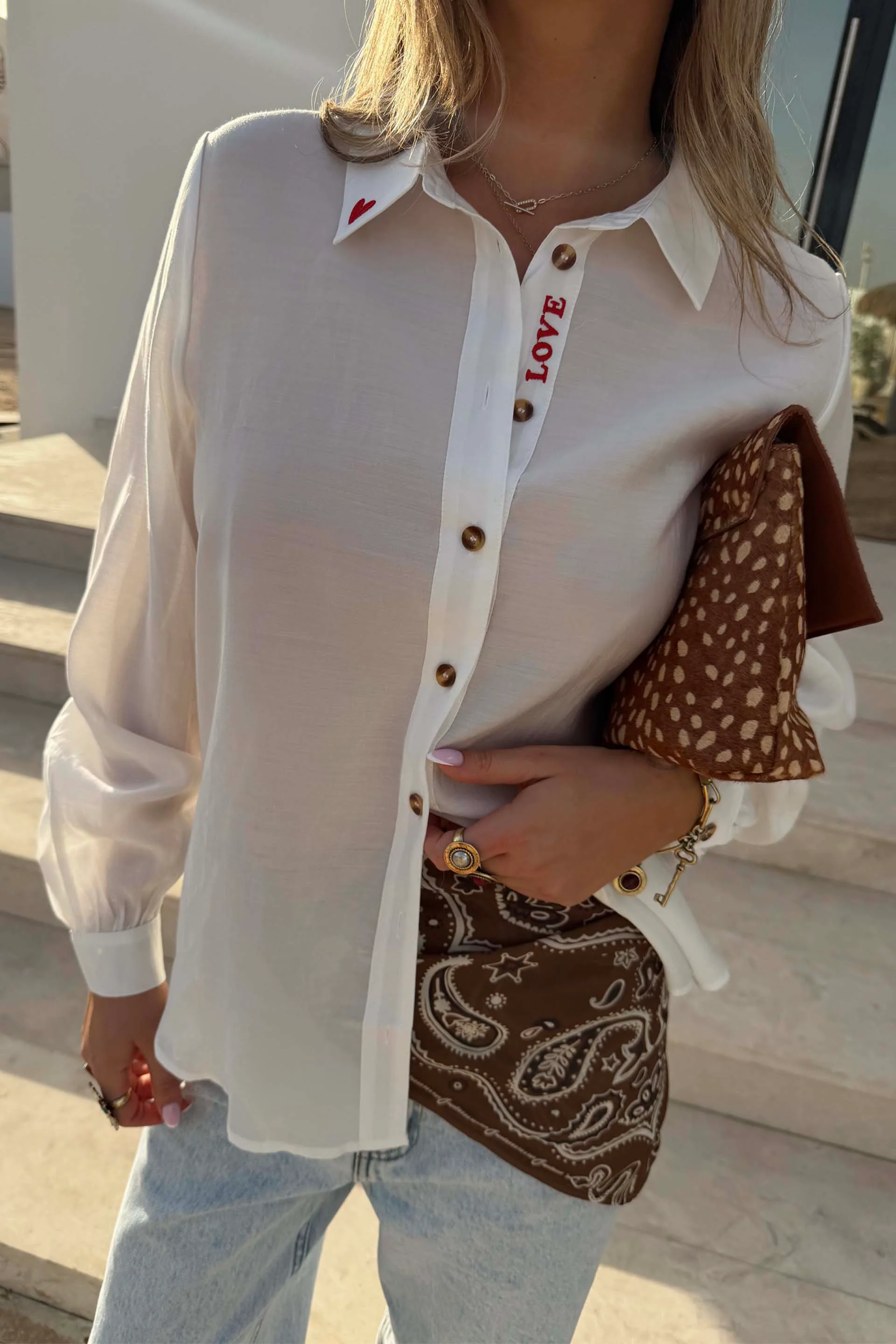 White Love Miley Shirt - Image 2