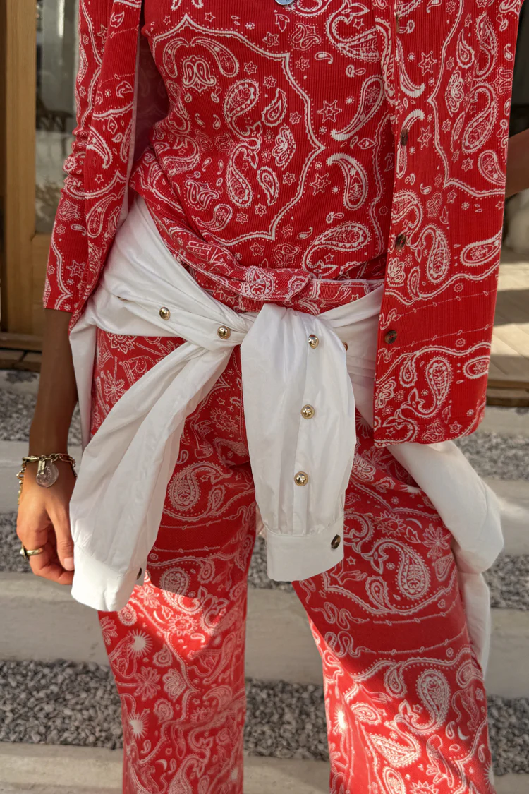 White Marley Shirt with Gold Studs - Image 5