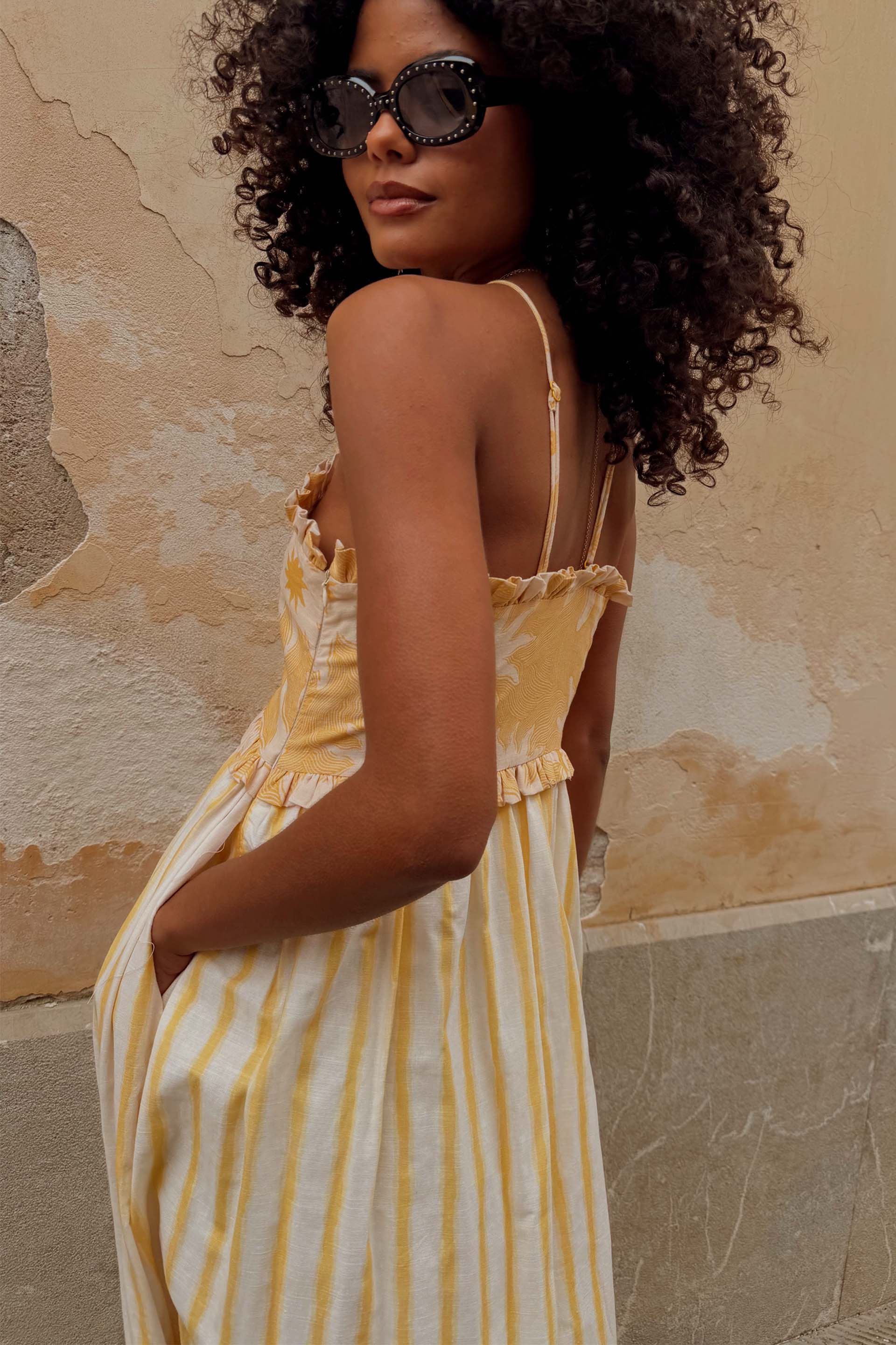 Yellow Stripe Ashley Dress - Image 7