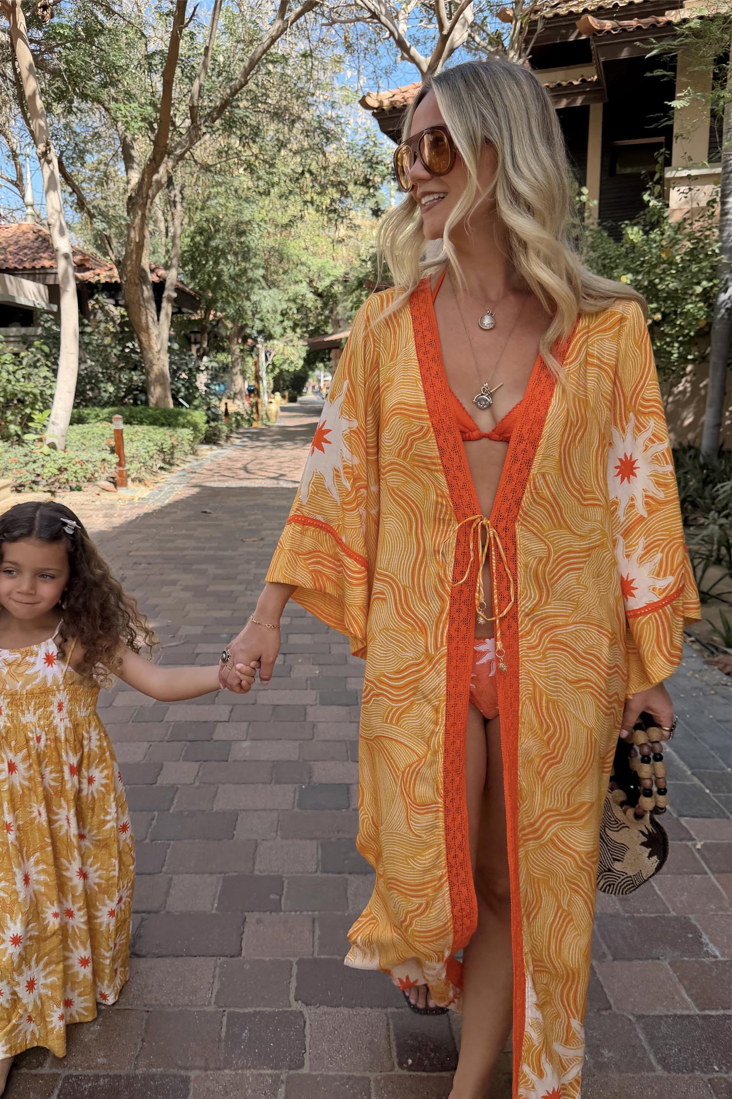 Yellow Sun Kimono with Beading - Image 6